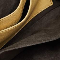 Pre Owned Fendi Yellow Leather and Fur Micro Monster Baguette Bag