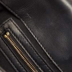 Fendi Black Zucca Embossed Leather Medium Baguette Bag