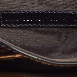 Pre Owned Fendi Black/Gold Patent and Leather B Clutch
