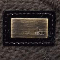 Pre Owned Fendi Black/Gold Patent and Leather B Clutch