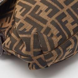 Pre Owned Fendi Tobacco Zucca Canvas and Leather Chef Shoulder Bag