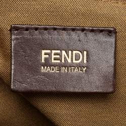 Pre Owned Fendi Tobacco Zucca Canvas and Leather Chef Shoulder Bag
