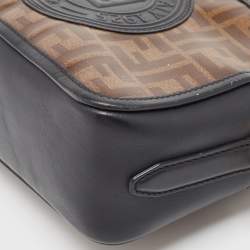 Pre Owned Fendi Tobacco/Black Coated Canvas and Leather F is Fendi  Stamp Patch Camera Bag