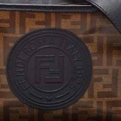 Pre Owned Fendi Tobacco/Black Coated Canvas and Leather F is Fendi  Stamp Patch Camera Bag
