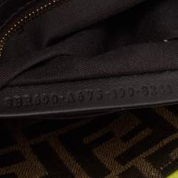 Fendi Neon Green/Tobacco Zucca Canvas 1974 Roma Amor Baguette Bag