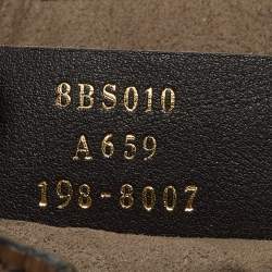 Pre Owned Fendi Brown/Black Zucca Leather Mini Mon Tresor Drawstring Bucket Bag