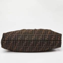 Pre Owned Fendi Tobacco Zucca Canvas and Leather Chef Shoulder Bag