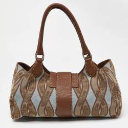 مملوكة مسبقًا Fendi Tri Color Selleria Canvas and Leather Shoulder Bag