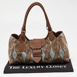 مملوكة مسبقًا Fendi Tri Color Selleria Canvas and Leather Shoulder Bag
