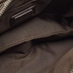 Fendi Dark Brown/Tobacco Zucca Canvas Zip Baguette Bag