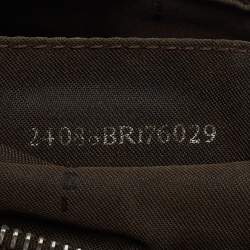 Fendi Dark Brown/Tobacco Zucca Canvas Zip Baguette Bag