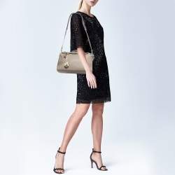 Pre Owned Fendi Beige/Cream Leather and Python Small By The Way Shoulder Bag