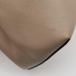 Pre Owned Fendi Beige/Cream Leather and Python Small By The Way Shoulder Bag