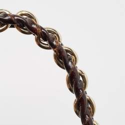 Pre Owned Fendi Tobacco Zucca Canvas Mia Shoulder Bag