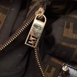 Pre Owned Fendi Tobacco Zucca Canvas Mia Shoulder Bag