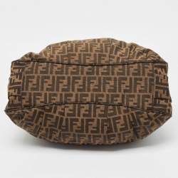 Pre Owned Fendi Tobacco Zucca Canvas Mia Shoulder Bag