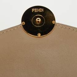 Pre Owned Fendi Beige Leather F is Fendi Wallet on Chain