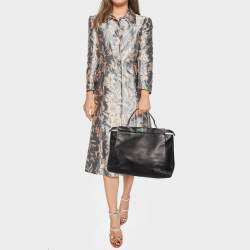 مملوكة مسبقًا Fendi Black Leather Large Peekaboo Top Handle Bag