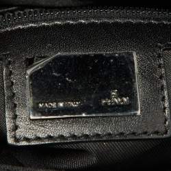Pre Owned Fendi Black Zuchinno Fabric and Leather Mama Baguette Shoulder Bag