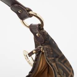 Fendi Brown Zucca Canvas Chef Hobo