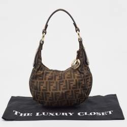 Fendi Brown Zucca Canvas Chef Hobo