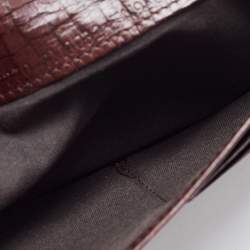 Pre Owned Fendi Beige/Brown Zucca Canvas and Leather Bi-fold Continental Wallet