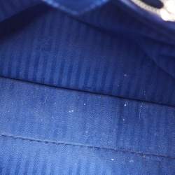 Pre Owned Fendi Blue Leather Small 2Jours Tote