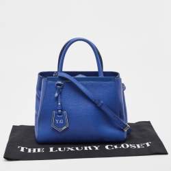 Pre Owned Fendi Blue Leather Small 2Jours Tote