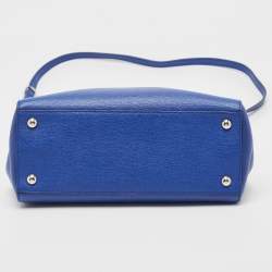 Pre Owned Fendi Blue Leather Small 2Jours Tote