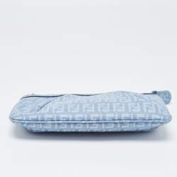 Pre Owned حقيبة صغيرة فندي دينم زوكينو أزرق مقوى بسلسلة