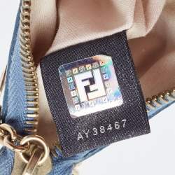 Pre Owned حقيبة صغيرة فندي دينم زوكينو أزرق مقوى بسلسلة