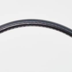 Pre Owned Fendi Dark Blue Leather Large Peekaboo Top Handle Bag