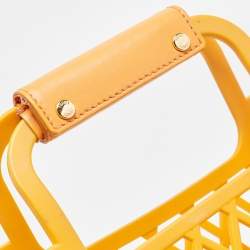مملوكة مسبقًا Fendi Orange Plastic Medium Basket Tote
