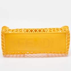 مملوكة مسبقًا Fendi Orange Plastic Medium Basket Tote