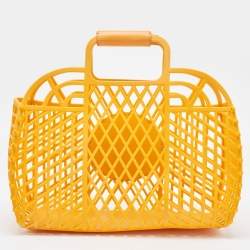مملوكة مسبقًا Fendi Orange Plastic Medium Basket Tote