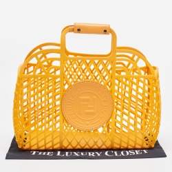 مملوكة مسبقًا Fendi Orange Plastic Medium Basket Tote