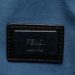 Pre Owned Fendi Black/Blue Leather Monster Roll Tote