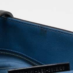 Pre Owned Fendi Black/Blue Leather Monster Roll Tote