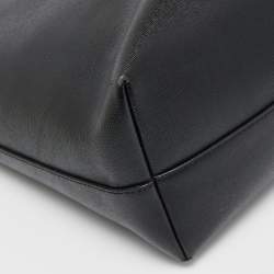 Pre Owned Fendi Black/Blue Leather Monster Roll Tote