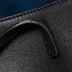 Pre Owned Fendi Black/Blue Leather Monster Roll Tote