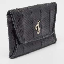 مملوكة مسبقًا Fendi Black Ayers Flap Clutch