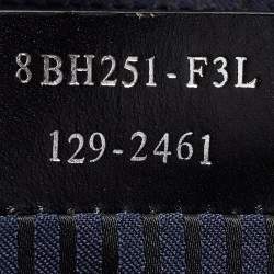 Pre Owned Fendi Navy Blue Patent, Leather and Calfhair Large Studded 2jours Tote