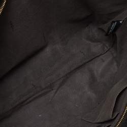 Pre Owned Fendi Black Zuchinno Coated Canvas and Leather Roll Tote