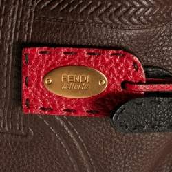 مملوكة مسبقًا حقيبة يد توتس فندي فيلا بورغيز جلد سيليريا برونزي 