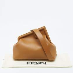 مملوكة مسبقًا Fendi Brown Leather Medium Fendi First Shoulder Bag