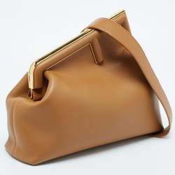 مملوكة مسبقًا Fendi Brown Leather Medium Fendi First Shoulder Bag
