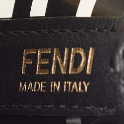 Pre Owned Fendi Black Zucca PVC and Leather Mini Mon Tresor Drawstring Bucket Bag