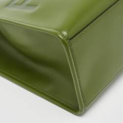 مملوكة مسبقًا Fendi Green Leather Medium Sunshine Tote