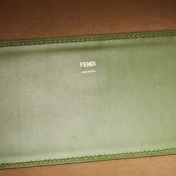 مملوكة مسبقًا Fendi Green Leather Medium Sunshine Tote