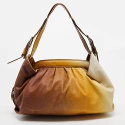 Pre Owned حقيبة هوبو فندي دوكتور بي حياكة كانفاس زوكا و جلد متعدد الألوان